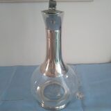 Decanter in pewter and crystal