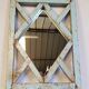 Old mirror claustras in Burmese teak