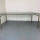 Modernist Italian Stainless Steel and Glass Dining Table, 1980s