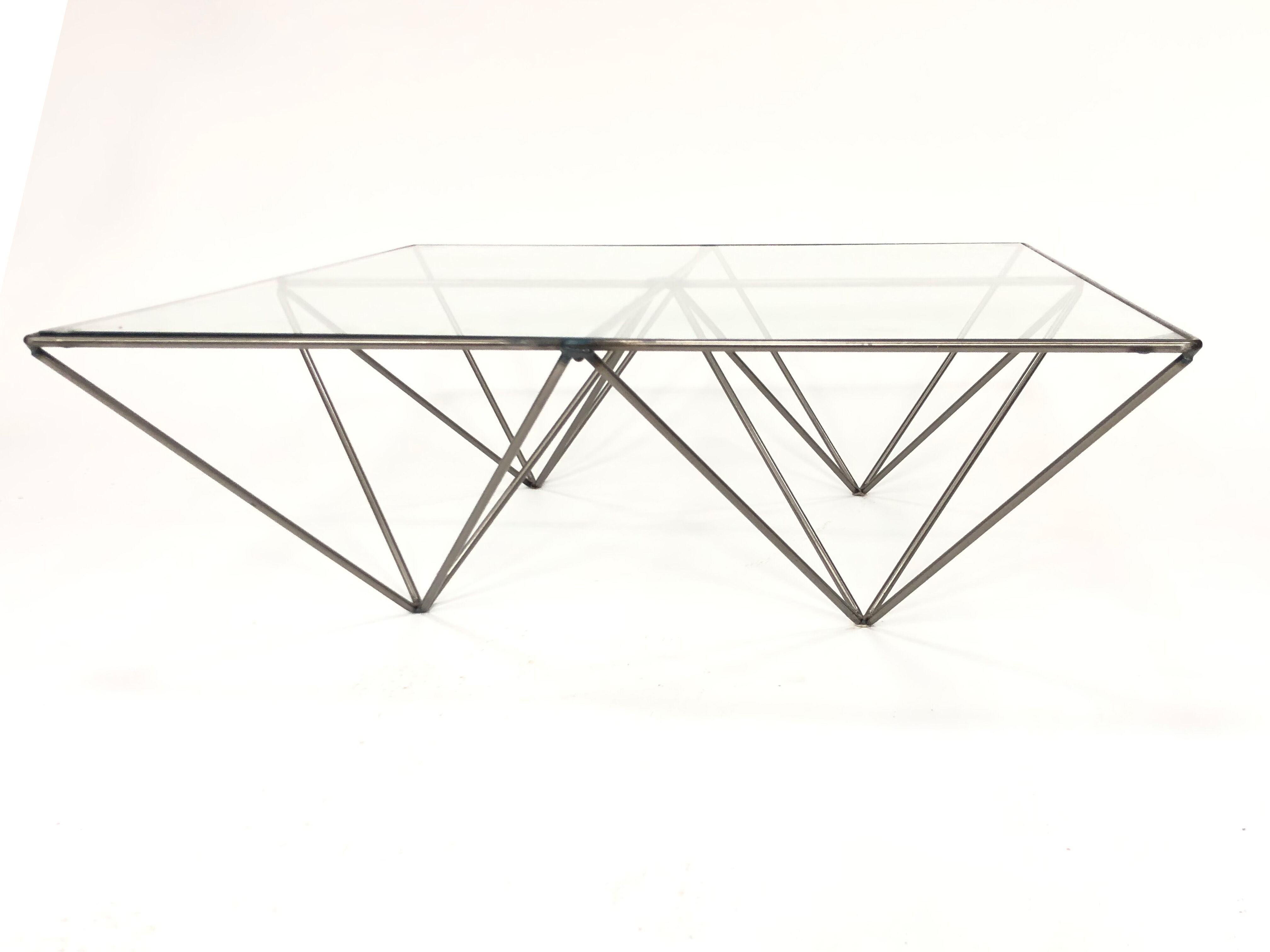 Table low vintage 60s/70s design steel wire