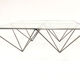 Table low vintage 60s/70s design steel wire