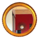 Round golden mirror, 1970.
