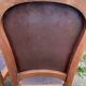6 Louis XVI style chairs in solid beech and Cordovan leather, 1900