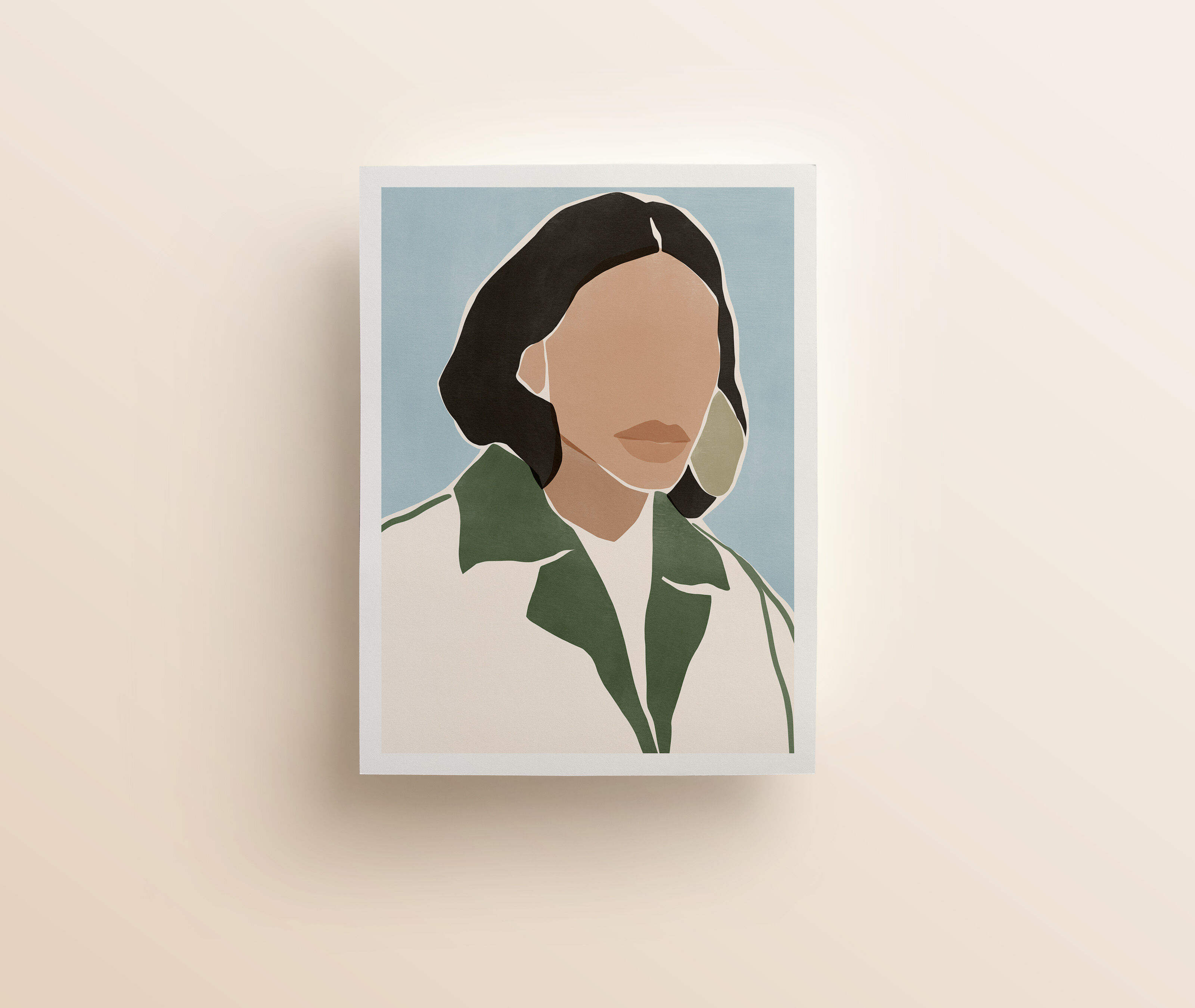 Affiche "Ciel Bleu, Fille Soignée" de Sacrée Frangine