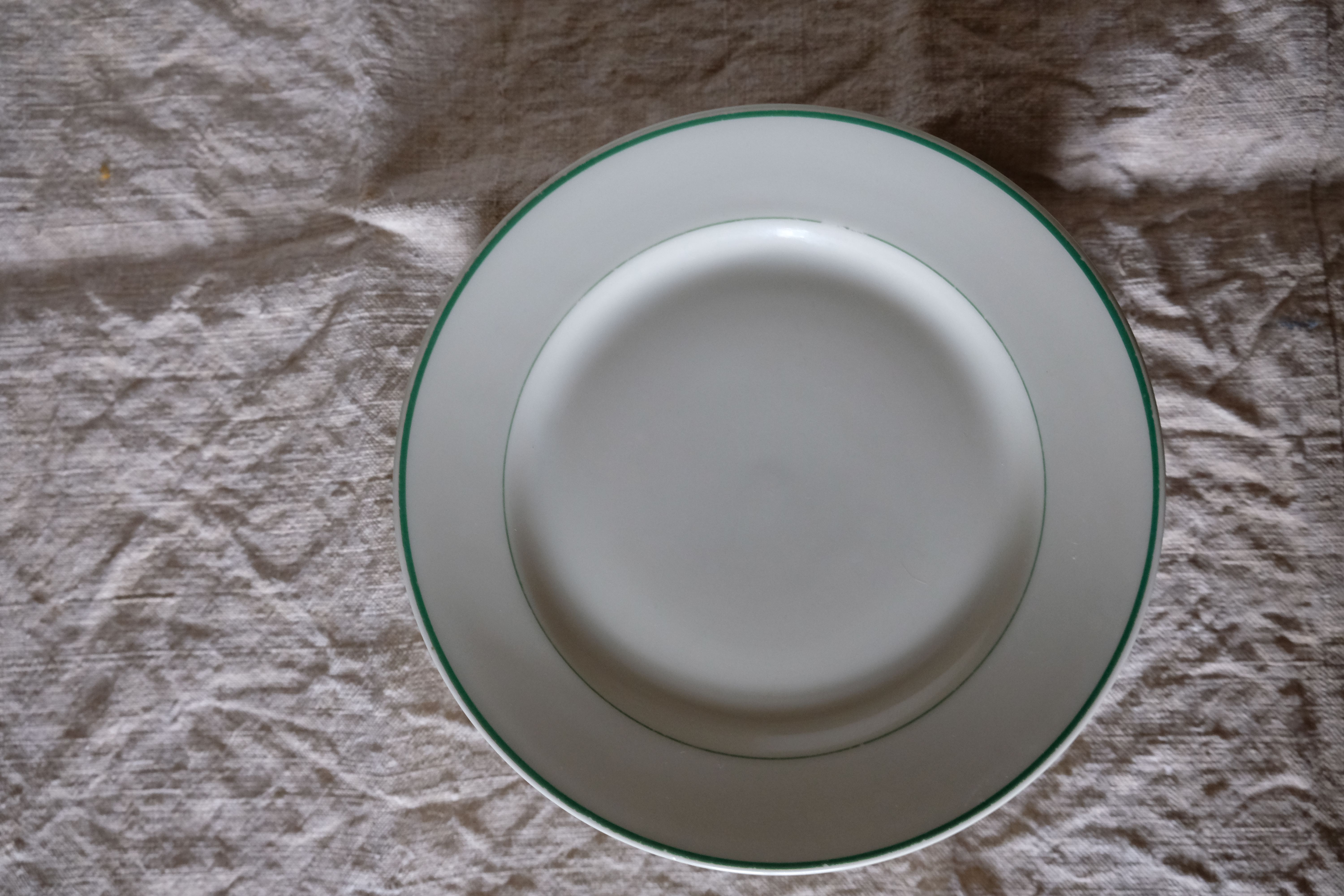 8 dessert plates of the service of the hotel "Grand Hotel Nationale" Lucerne Switzerland Buchecker & C