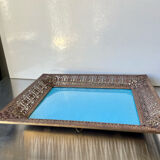 Antique Metal Picture Frame in Baroque style convex glass