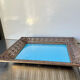 Antique Metal Picture Frame in Baroque style convex glass