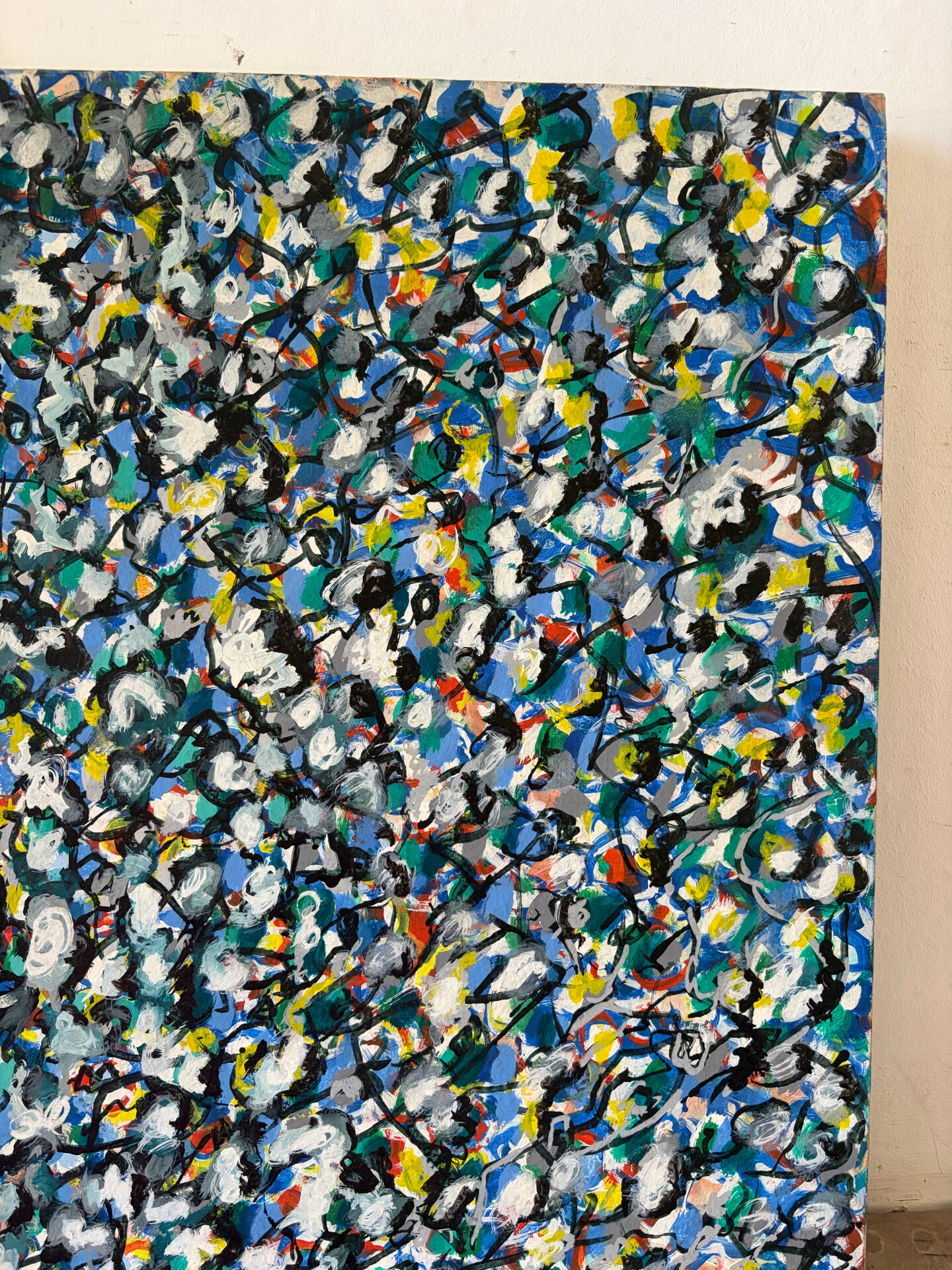 Multicolour abstract - "Sun Sun" signed 1989
