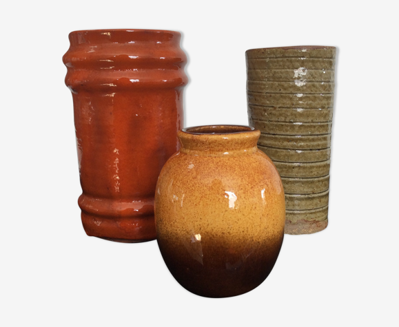 Série de 3 vases vintage des années 60/70