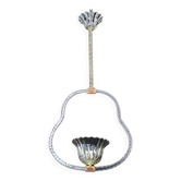 Elegant Art Deco Barovier & Toso pendant light chandelier Murano glass, 1950s