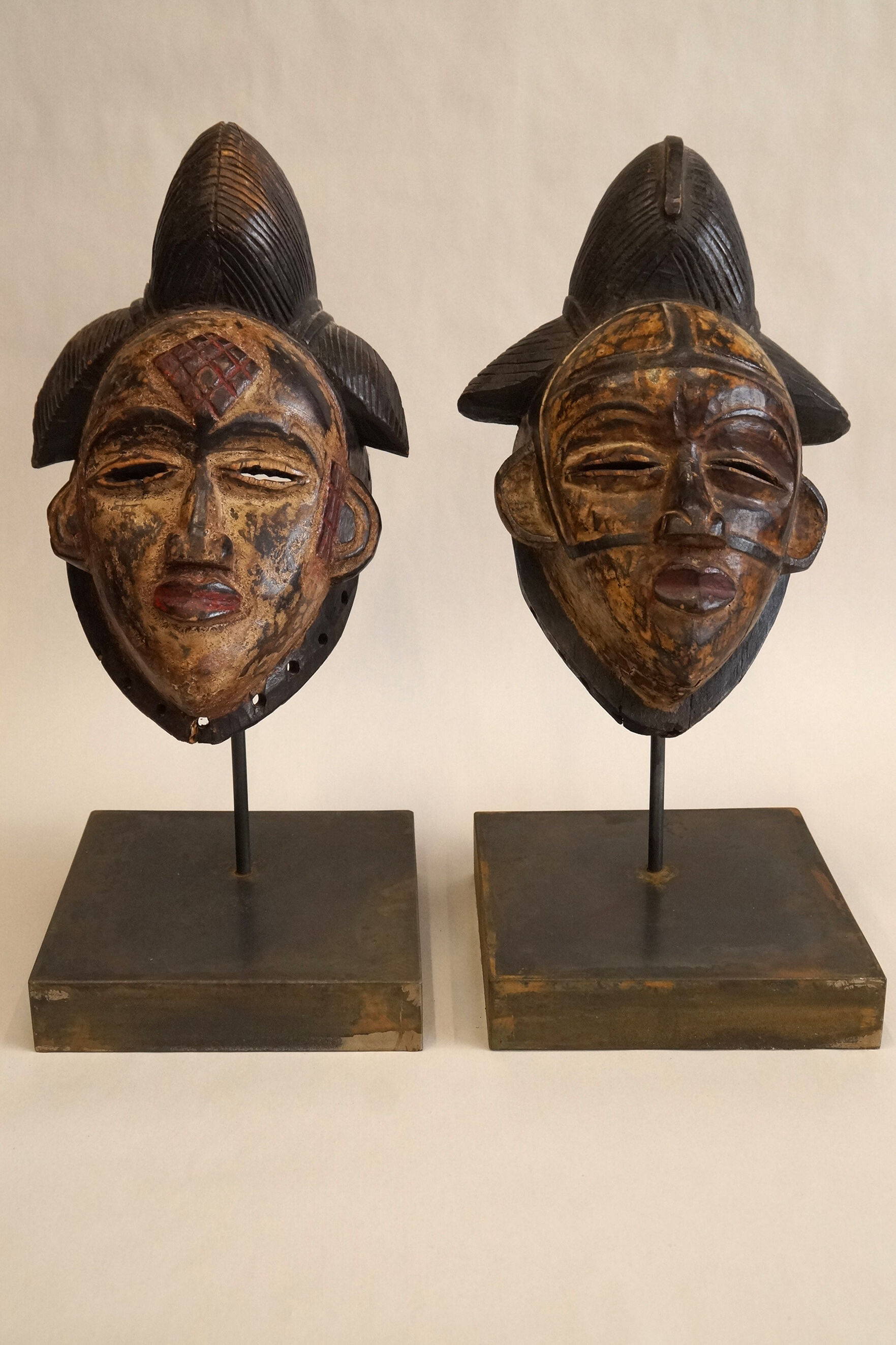 Pair of Punu masks