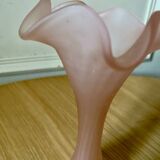 Pink polished glass vase