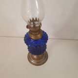 Old oil lamp blue glass