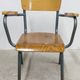 1962 school teacher's chair in honey color and tubular structure