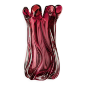 Vase vintage en verre de Murano des années 1960, forme organique tourbillonnante ton baie, verre d’art italien soufflé à la main, décoration sculpturale, idée cadeau intemporelle