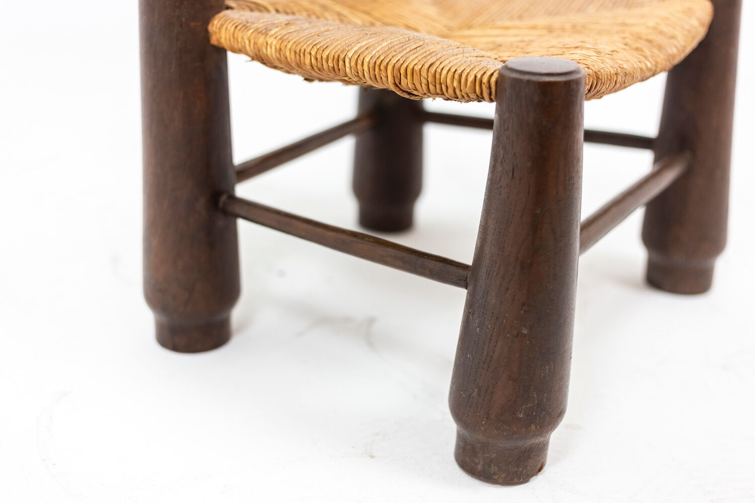 Pair of straw chairs, 1940s