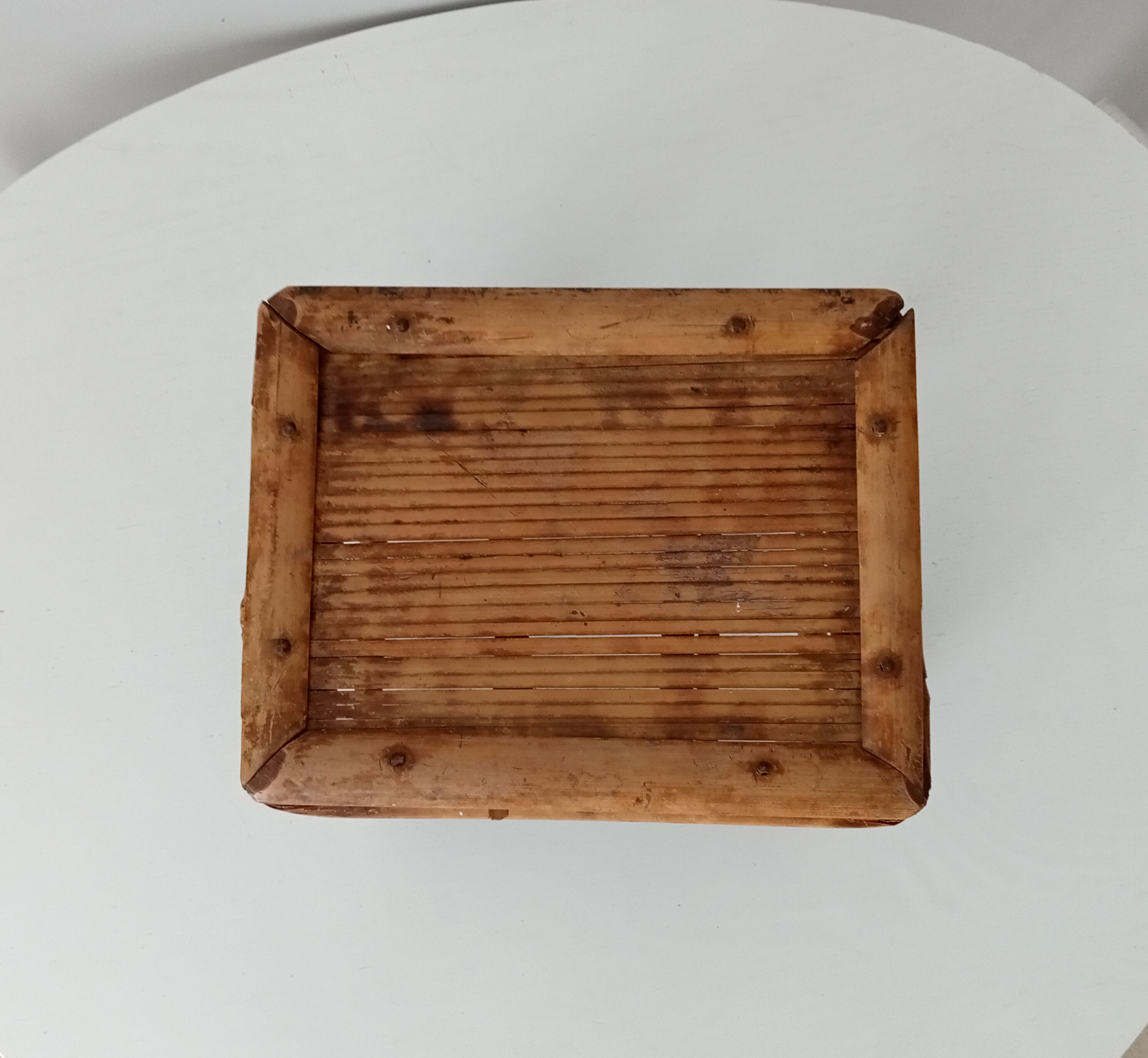 Antique burnt bamboo stool