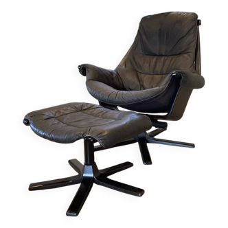 Armchair and footrest Göte Möbler Sweden