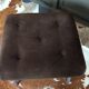 Velvet pouf adjustable footrest