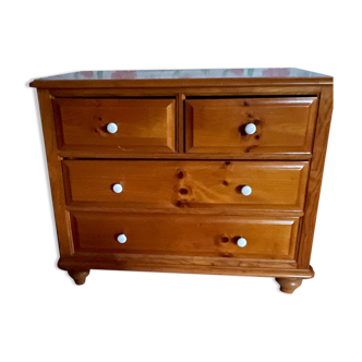 Chest of drawers in blond honey pine Aubert