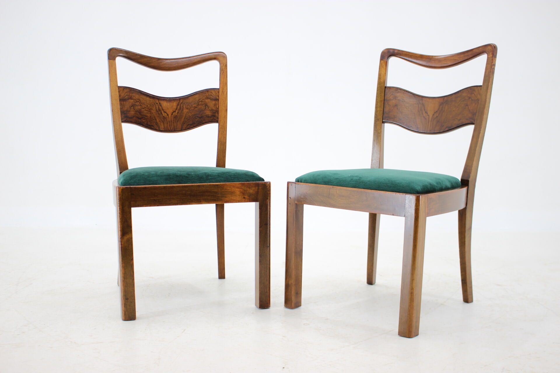 1930s Set of 4 Art Deco Dining Chairs, Czechoslovakia