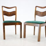 1930s Set of 4 Art Deco Dining Chairs, Czechoslovakia
