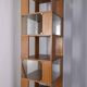 Grande bibliothèque pivotante en bois, design italien vintage des années 1960, pour le centre de la pièce.