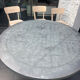 Table ronde acier artisanal