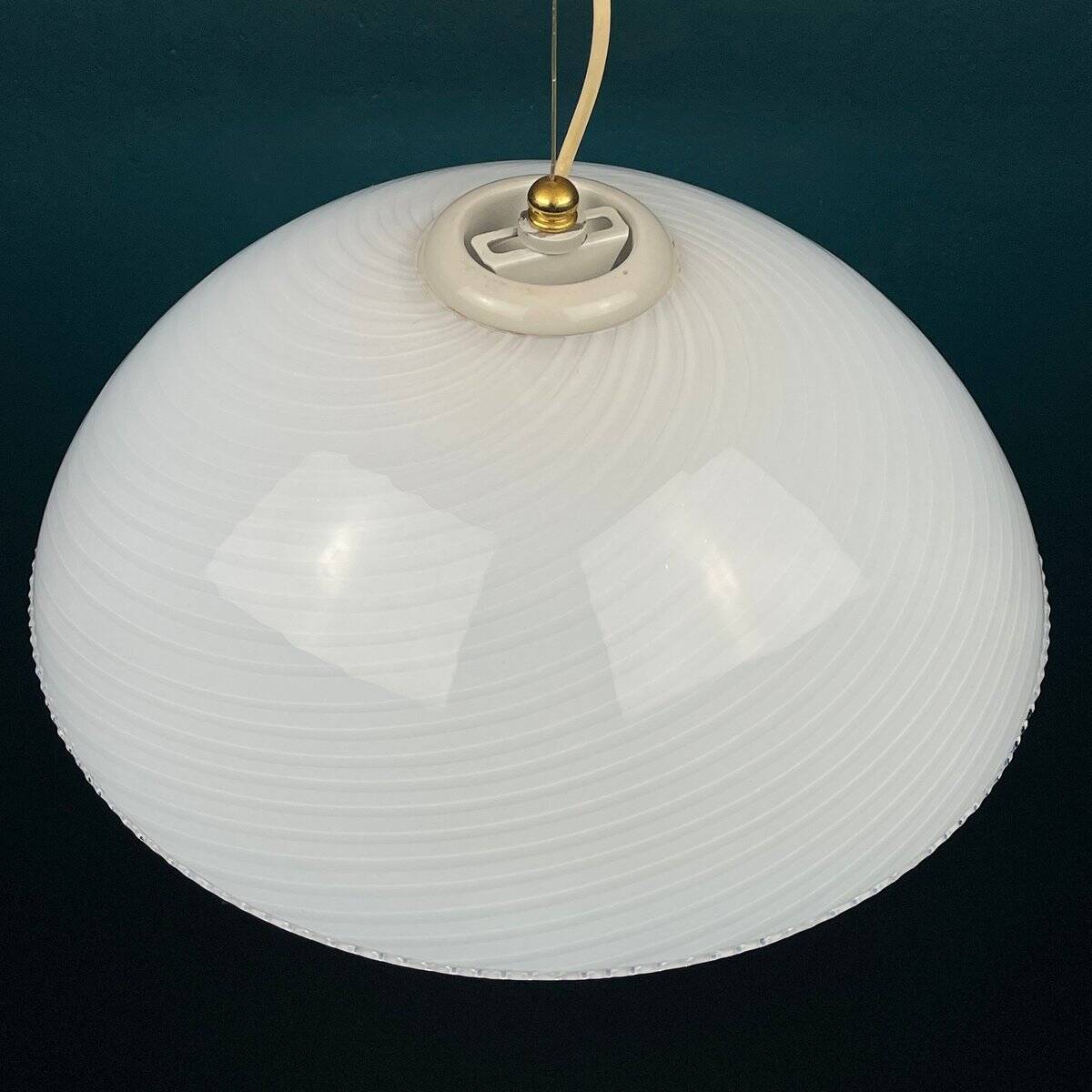 Vintage Swirling Glass Suspension from Murano, Italy, 1970s