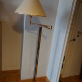 Vintage reading floor lamp in gold metal