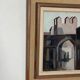 Original mid-century Swedish oil on canvas – “Entrance” by Reuben Hedin – vintage & framed – 55 × 63 cm
