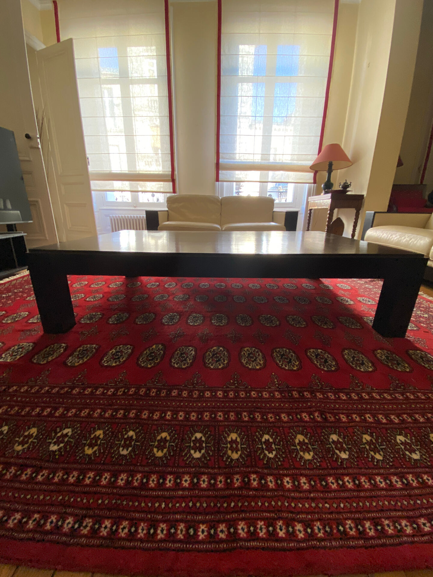 Black oak coffee table