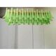 Contemporary Modern Green Frosted "Selle" Murano Glass Rectangular Chandeli