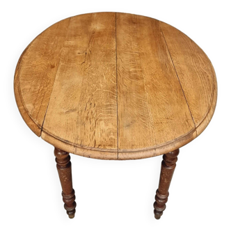 Table antique table à abattant ovale chêne 92 x 123 cm