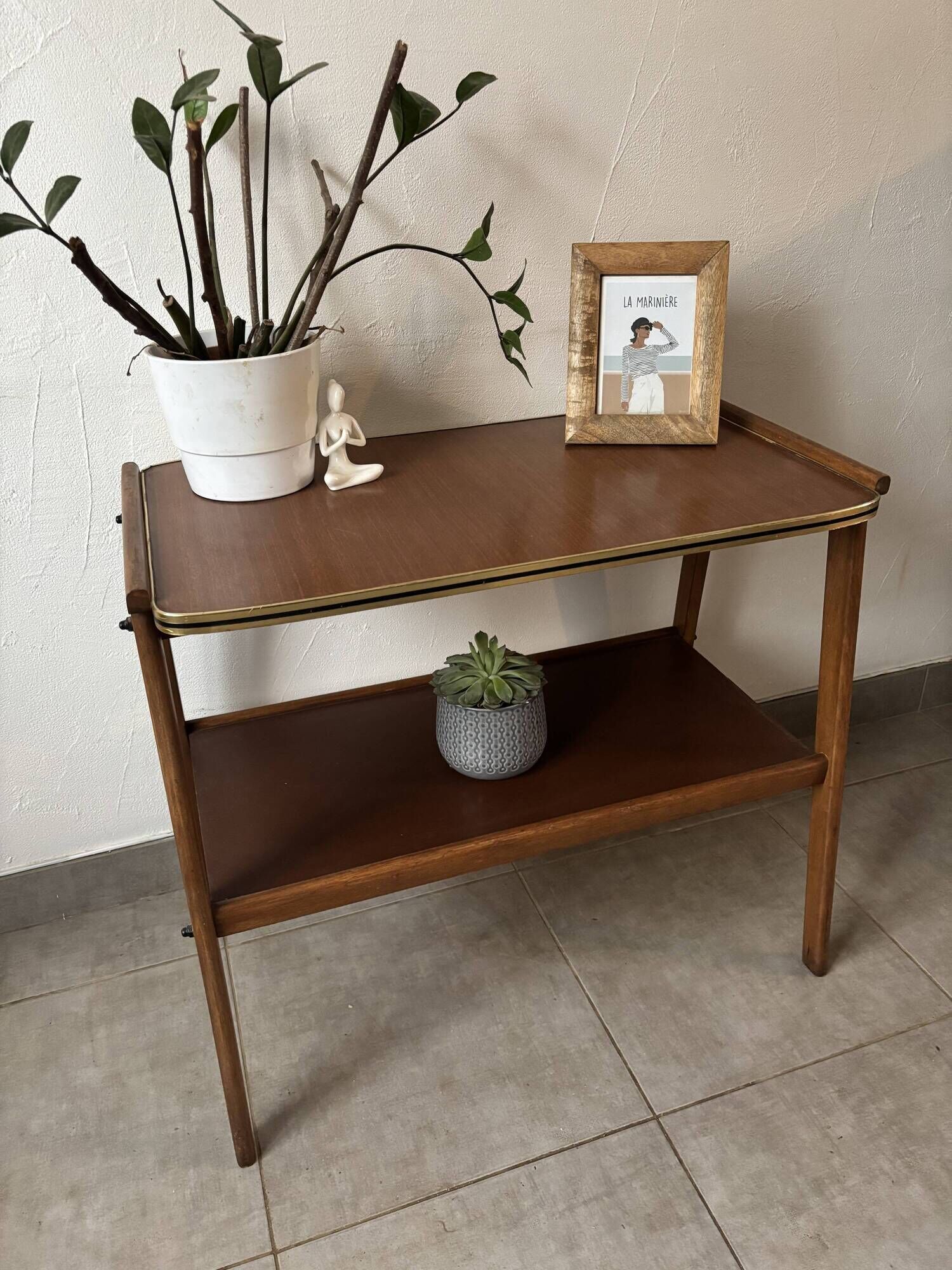 Sideboard / Vintage Scandinavian bar cart in teak (1960s)