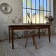Cherry farmhouse table with spindle legs, 1950s