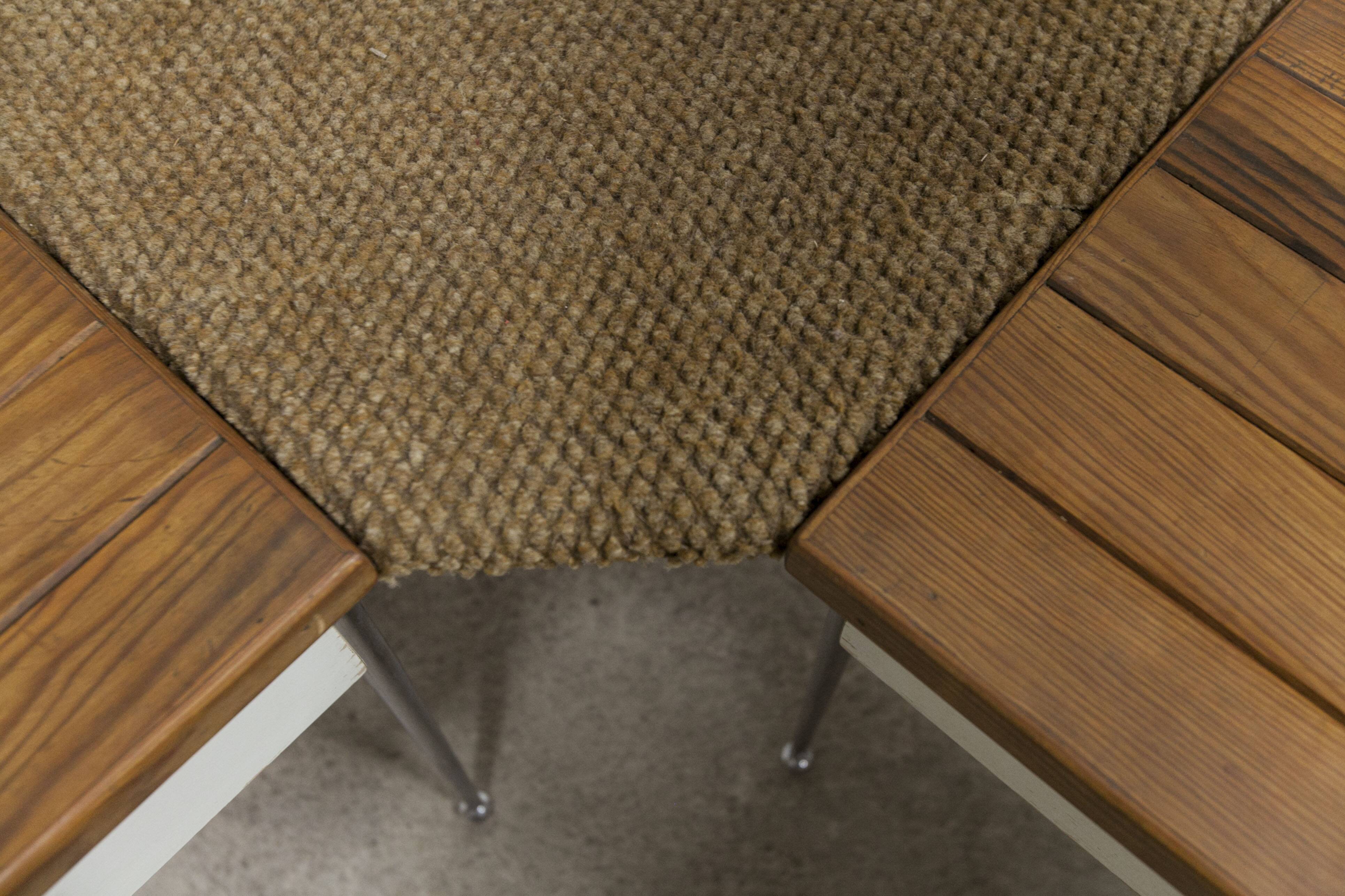 1970 wooden kitchen corner bench set