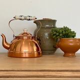 Vintage copper and ceramic kettle