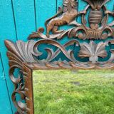 19th century vintage carved wooden mirror