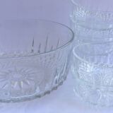Arcoroc bowl with 6 cups