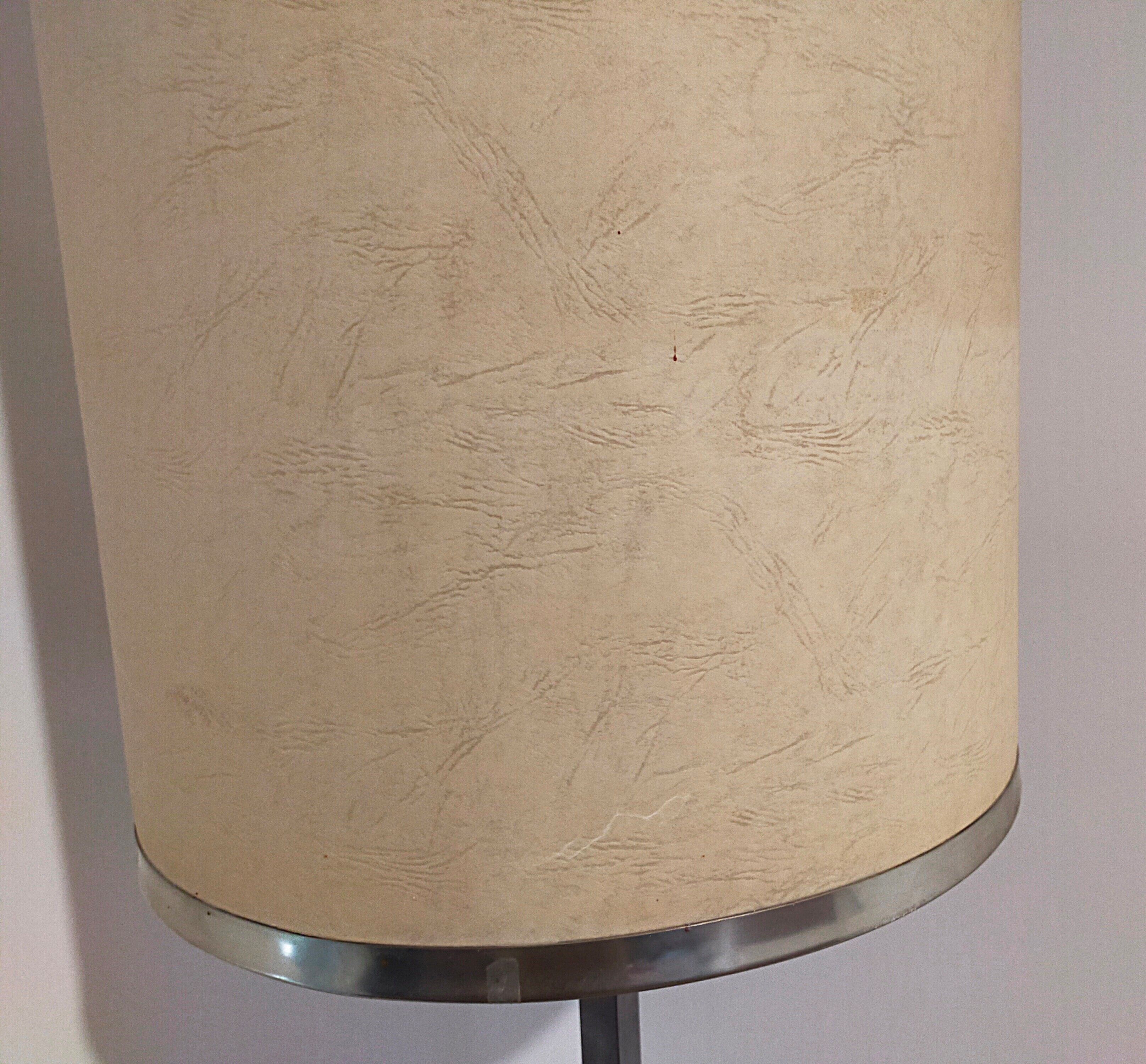 Floor lamp in chrome and brass metal 1970