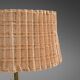 Mid-Century brass & wood table lamp