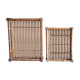 Two vintage bamboo trays