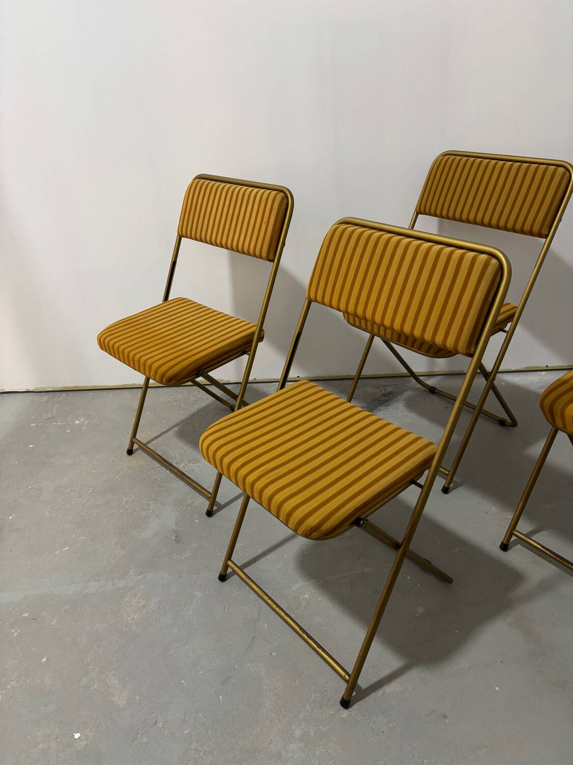Série de 4 chaises pliantes Lafuma vintage des années 60