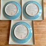 Set of 3 Limoges porcelain plates