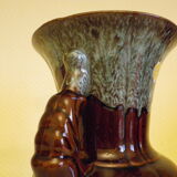 Amphora style vase with 2 coves - A.D.P. - 1980s
