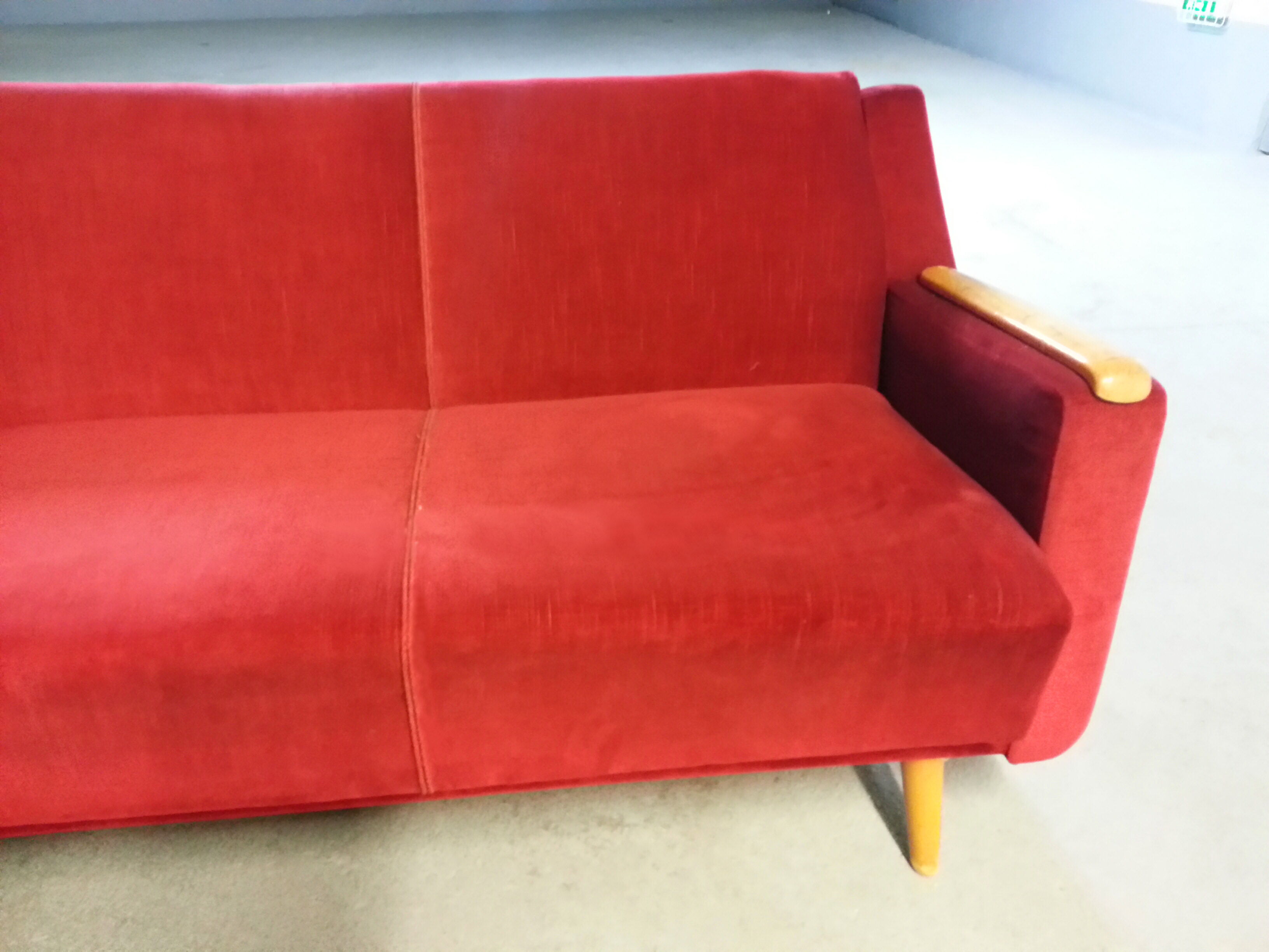 Sofa Daybed sofa years 50/60 cliclac Red