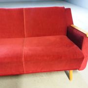 Canapé convertible Daybed sofa années 50/60 rouge cliclac