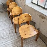 Set of 4 Daumiller pine chairs