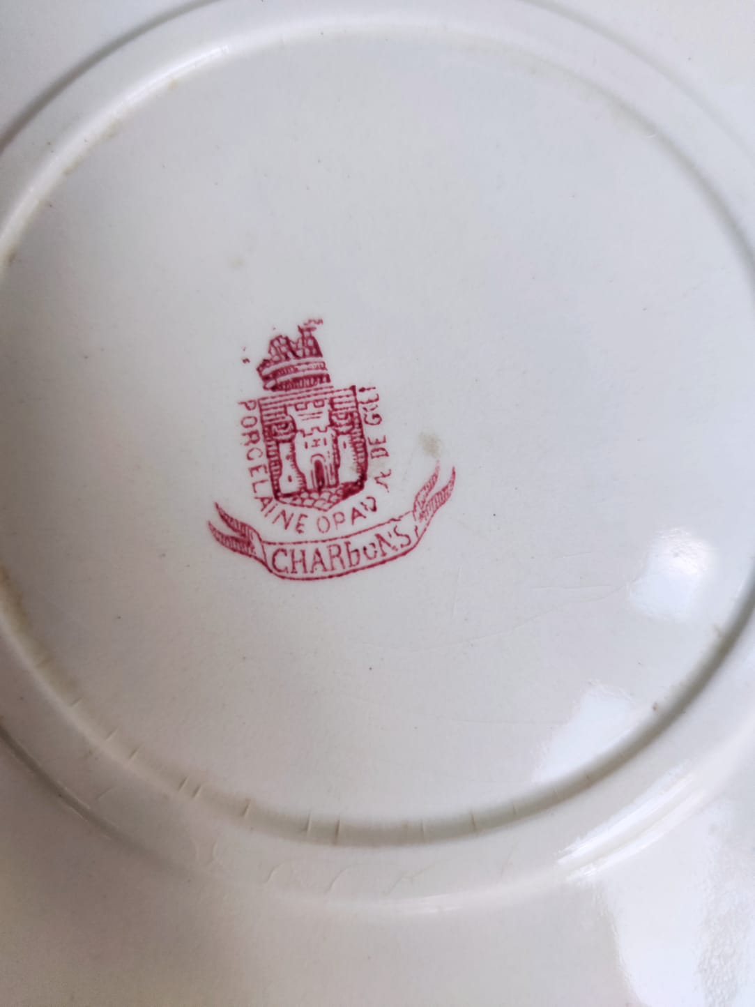 Dish Pink Thistles Porcelain Opaque by Gien